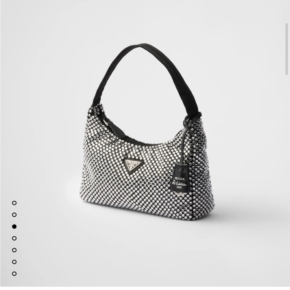 Prada Re-Edition Satin mini-bag with crystals